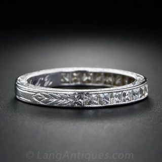 French-Cut Diamond Wedding Band, Circa 1932