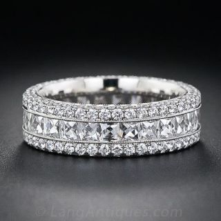 French-Cut Wide Diamond Band