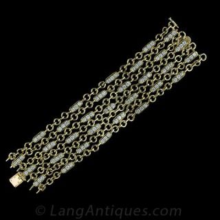 French Diamond Chain Bracelet