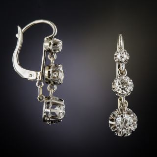 French Diamond Drop Earrings