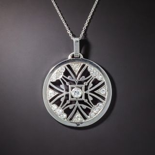 French Diamond Snowflake Lavalier Pendant - 2