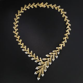 French Diamond Spray Necklace by Verger Frères - 2