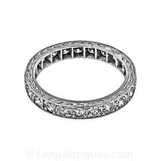 French Diamond Wedding Band