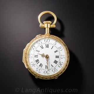French Enamel Pendant Watch
