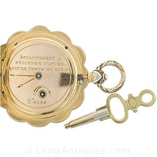 French Enameled Pocket Watch