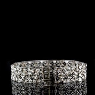 French Filigree Diamond Bracelet