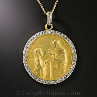 French Holy Communion Pendant by Émile Dropsy - 2