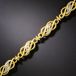 French Infinity Rose-Cut Diamond Bracelet - 3