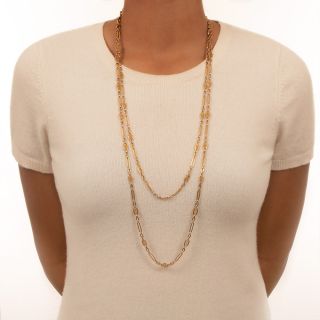 French Long 66” Antique Chain, c.1838-1847