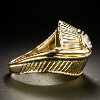 French Mid-Century Diamond Dome Ring