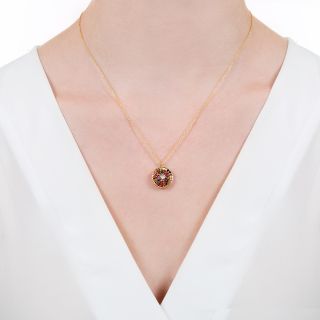 French Mid-Century Multi-Gem Pendant