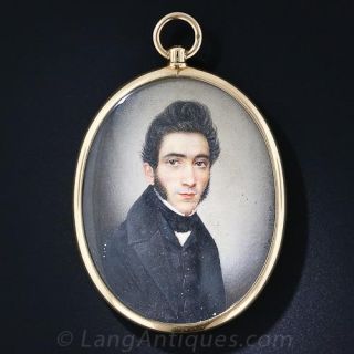 French Mourning Miniature c.1833