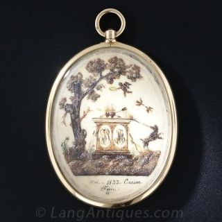 French Mourning Miniature c.1833