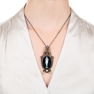 French Neoclassic Hardstone Cameo Lavalière