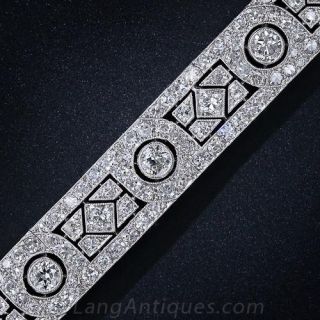 French Platinum and Diamond Early 20th Century Bracelet