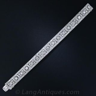 French Platinum and Diamond Early 20th Century Bracelet