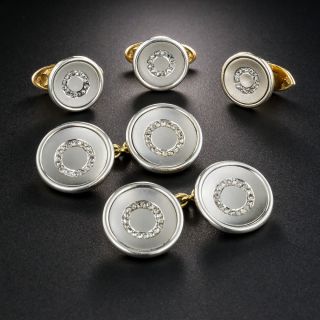 French Platinum Diamond Dress Set - 2