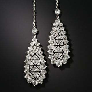 Antique French Platinum Diamond Negligee Necklace