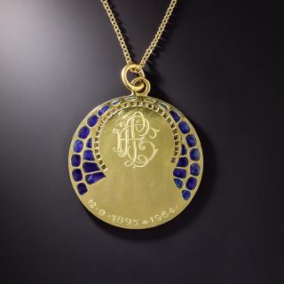 French Plique à Jour Madonna Pendant by Henri Dropsy