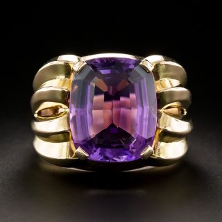 French Retro Amethyst 18K Ring - 2