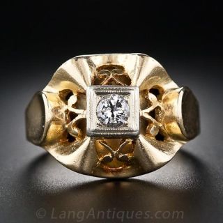 French Retro Diamond Ring