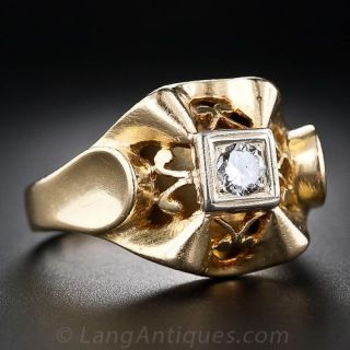 French Retro Diamond Ring