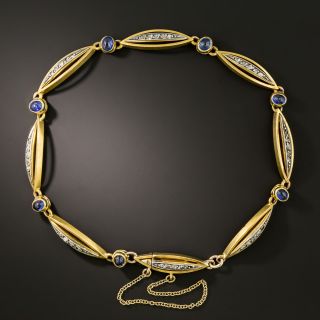 French Sapphire and Diamond Bracelet - 1