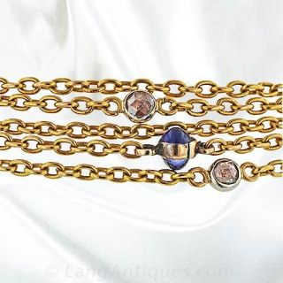 French Sapphire and Diamond Chain