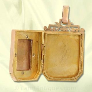 French Shield Motif Locket