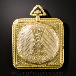 French Square Case Gent's Pocket Watch