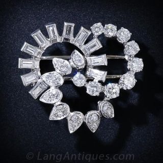 French Tiffany & Co. Platinum Diamond Brooch