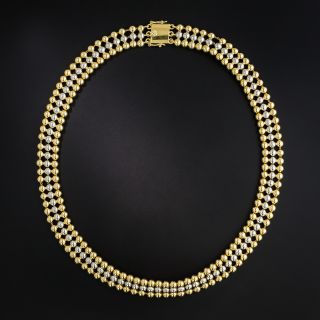 French Two-Tone Choker Necklace - 1