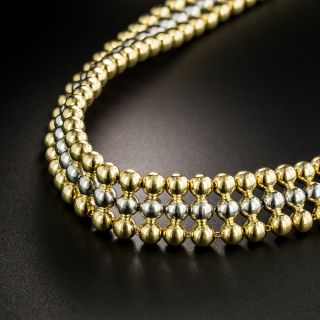 French Two-Tone Choker Necklace