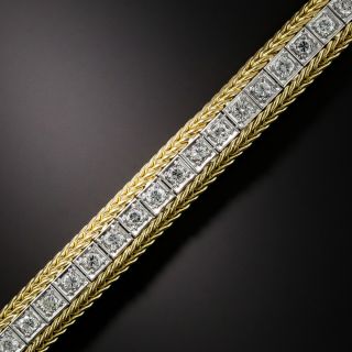 French Two-Tone Diamond Line Bracelet