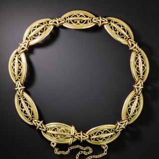 French Victorian Oval Link Bracelet - 3