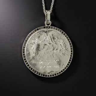 French Virgin Mary Pendant by Frédéric Vernon 