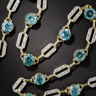 French Zircon and Diamond Necklace