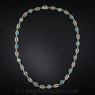French Zircon and Diamond Necklace