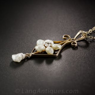Freshwater Pearl Floral Pendant by F. P. Scofield 