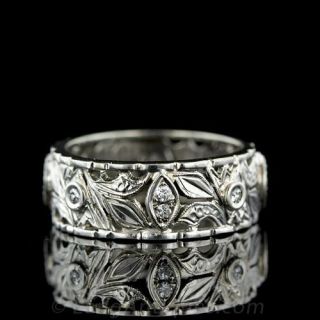 Fully Round Fancy Diamond Wedding Band