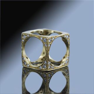 Estate Diamond Cube Ring
