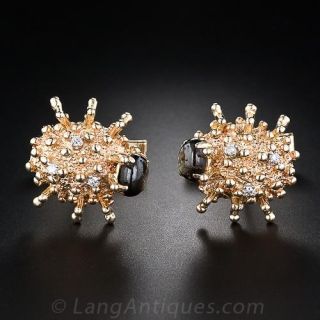 Funky Sputnik Bug Motif Cufflinks