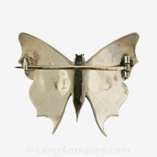 Garnet Butterfly Brooch