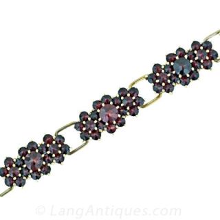 Garnet Cluster Bracelet Main View