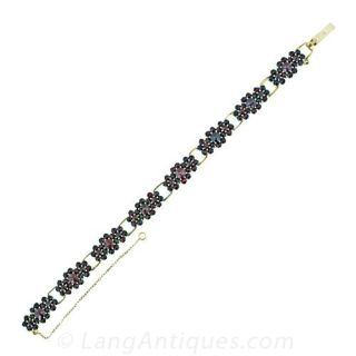 Garnet Cluster Bracelet