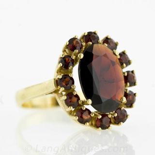 Garnet Cluster Ring