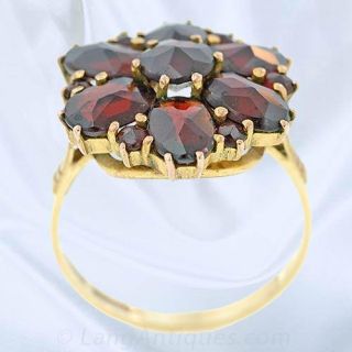 Garnet Cluster Ring