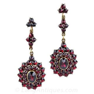 Garnet Drop Earrings