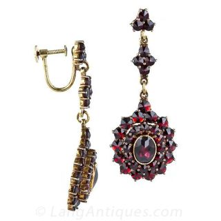 Garnet Drop Earrings