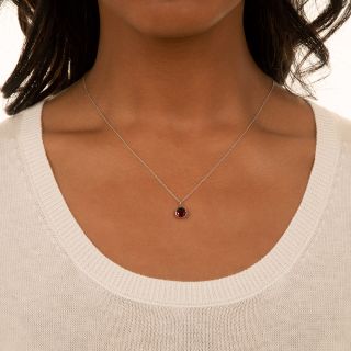 Garnet Solitaire Pendant